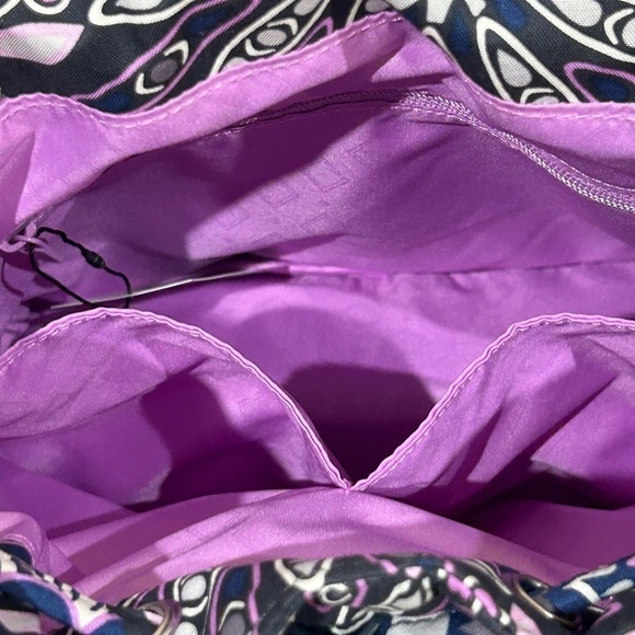 Vera Bradley Fashion Backpack Mimosa Medallion Navy/Purple/Gray NWT - Picture 9 of 11